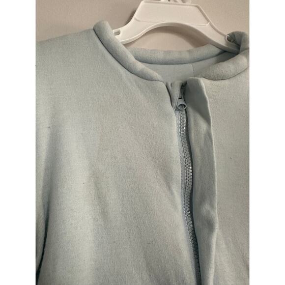 Light Blue Size 3 to 6 months Baby Boy Zip Love Cat Sleepsuit One Piece FLAWED - Picture 5 of 10